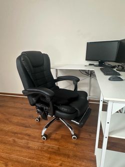 Premium Black Leather Office Chair