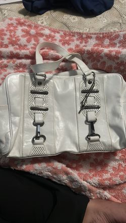 Bag Edgy White Leather Shoulder Bag – Moto Style