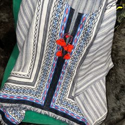 Tory Burch Embroidery Poncho XS/S