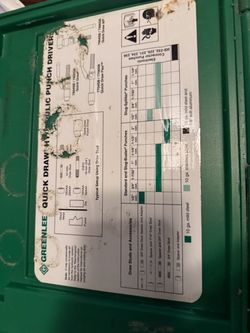 New- Greenlee Hydraulic Punch Driver