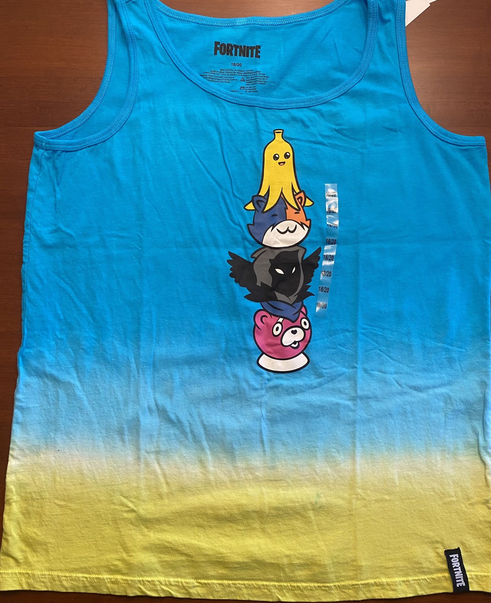 New Fortnite Boys Tank- Size 18/20