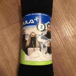 BULA  Polartec Fleece Neck Warmers  2 PACK Black