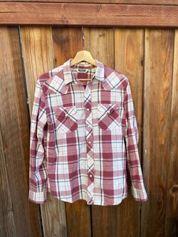 Salt Valley western shirt, red plaid size medium