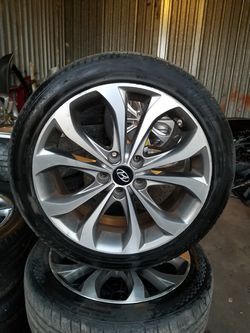 Hyundai Elantra Rims Genesis Wheels Santa Fe Veloster Kona Accent Tucson