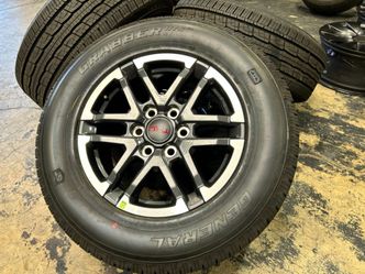 4x 18" Toyota Tacoma TRD OEM black wheels rims 2026 General Tires 265/65/18