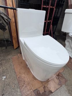 One piece toilet