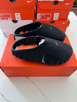 Nike Mind 001 Slide Black Chrome Size 6.5 Men 8 Women