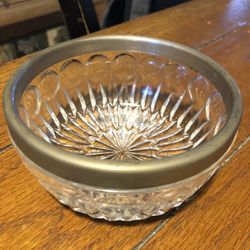 Vintage Silver Rim Candy Dish 4.5 Inches 