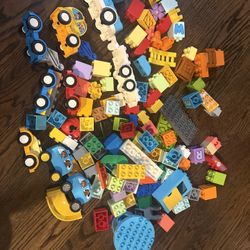 Large Mixed Lot of LEGO Duplo Building Bricks & Vehicles