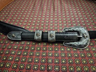 RARE VOGT "TRAIL BOSS" WESTERN BELT - STERLING SILVER & 14K GOLD FILL