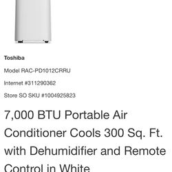 Toshiba portable AC
