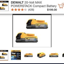 DEWALT 20-Volt MAX POWERSTACK Compact Battery (2-Pack) And Charger 🔌 