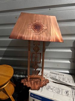 Copper Metal Table Lamp Southwest Style