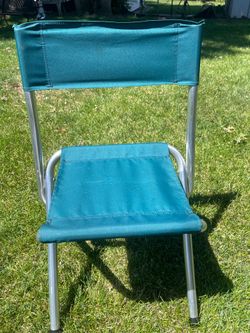 Vintage Green Coleman Aluminum Folding Camping Chair