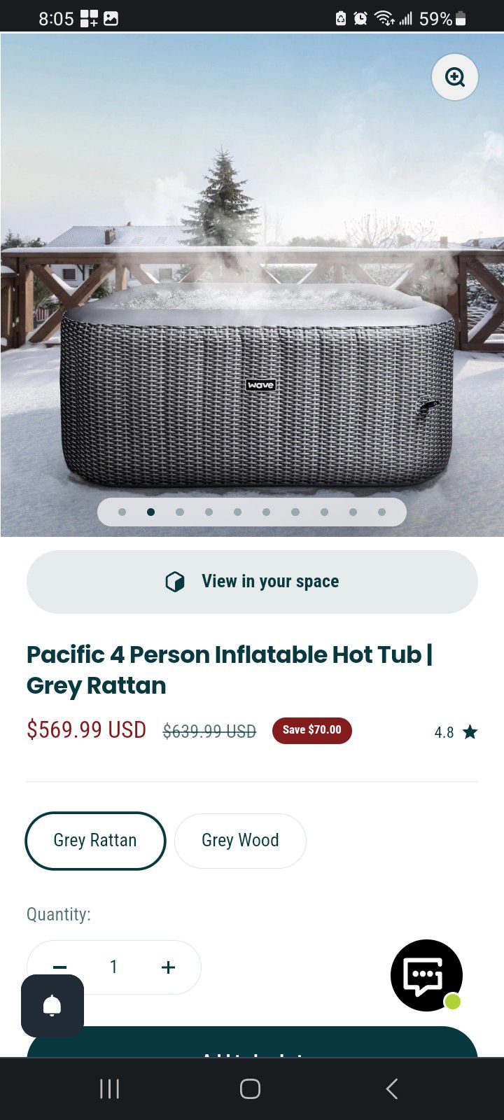 Brand New Inflatable Hot Tub