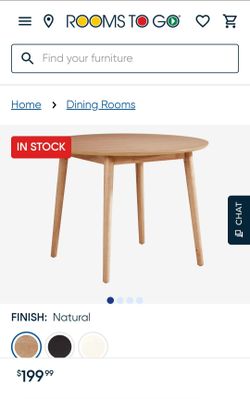 Rooms To Go Natural Wood Dining Table