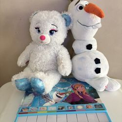 Elsa and Olaf Build a Bear plushes