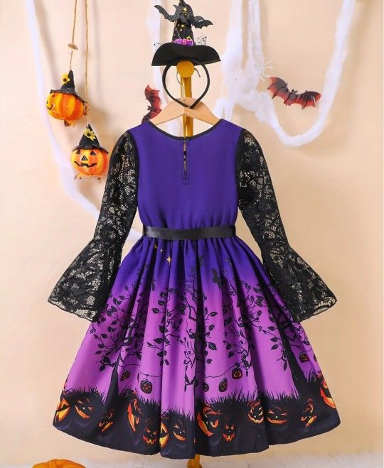 Halloween Witch Costume for 8-9Y