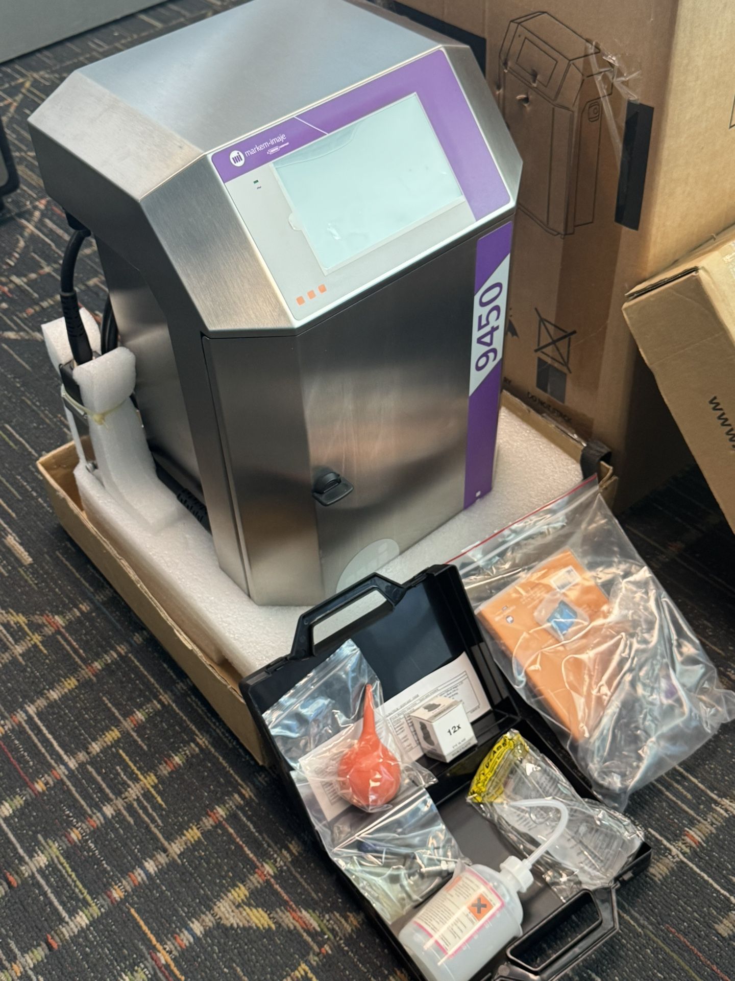 NEW Markem Imaje 9450 Continuous Inkjet Printer Machine-Date Coder +accessories