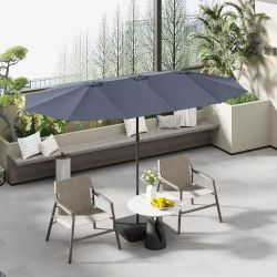 Patio Umbrella 15x9 FT with LED Lights
