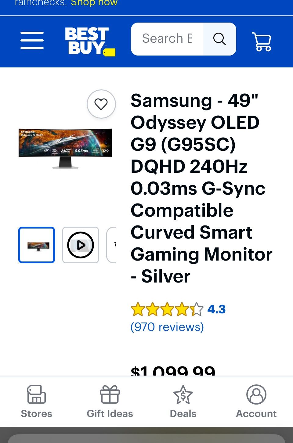 Samsung Odyssey G949 Monitor