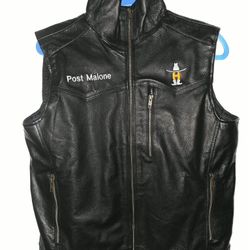 Custom Post Malone Houston Rodeo Leather Vest