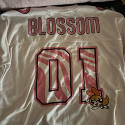 The Powerpuff Girls Blossom Cropped Women's Football Jersey 