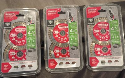 Diablo 4-1/2 in. Turbo Rim Masonry Diamond Cut Off Blade Value Pack (2-Pack),