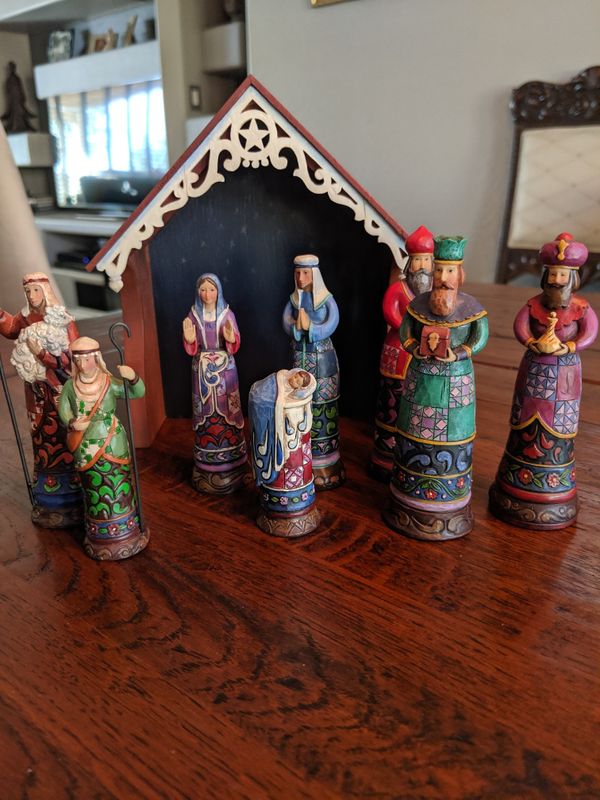jim shore heartwood creek 9 piece mini nativity set