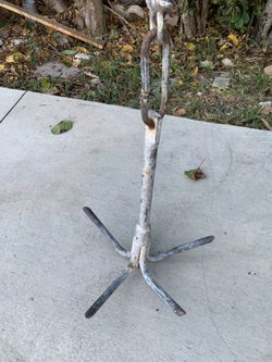 Boat anchor with chain