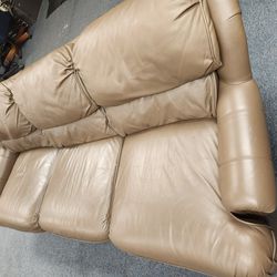 Gently Used Leather Sofa