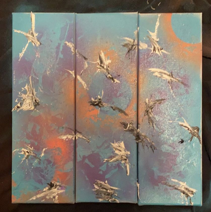 Abstract painting 3x (12x4)