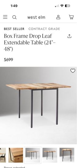 West Elm dining table with chairs