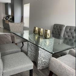 Glass Dining Table Set