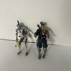 Hasbro Overwatch Ultimates Genji & Hanzo 2pc Action Figures Set Preowned