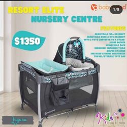 Baby Bed / Play Pen, Diaper Changing Station and Tummy Time Matt