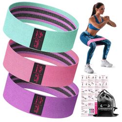 New Fabric Resistance Exercise Bands for Working Out - for Women and Men.  