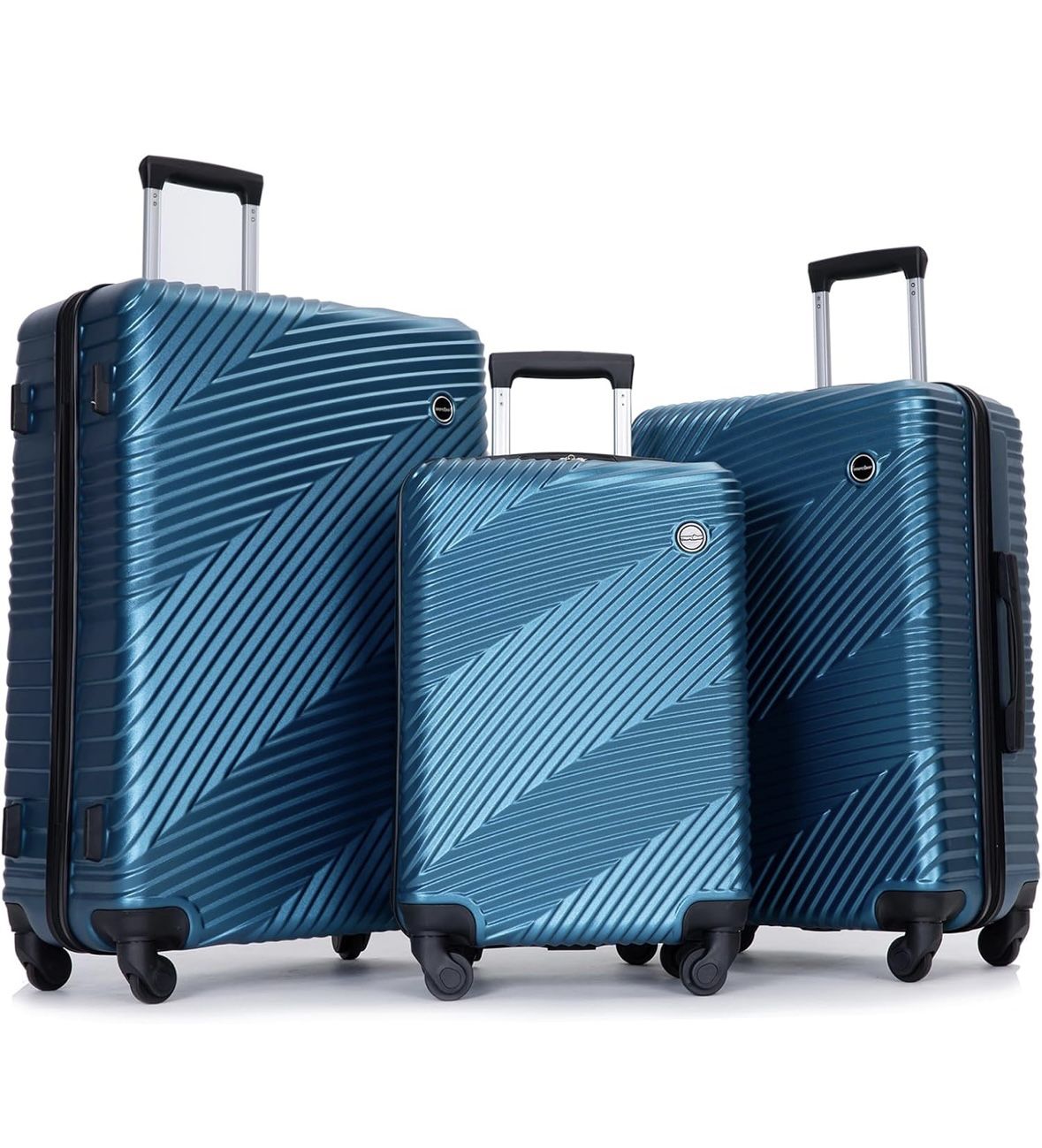 3 Blue Piece Suitcase Set 20in24in28in