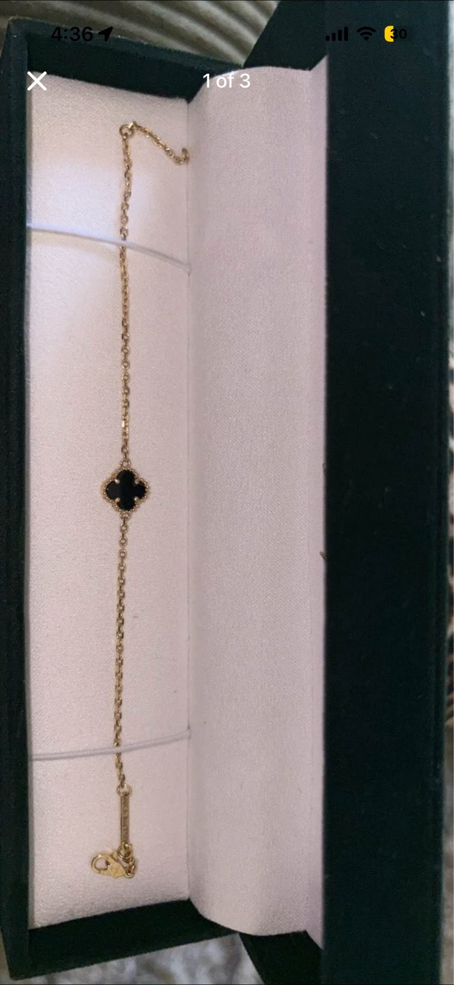 18k gold clover bracelet
