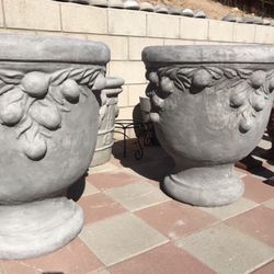 New Flower Pots Made Out Of Cement Perfect Gift 