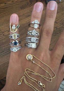 Natural diamond engagement rings, wedding bands and diamond necklace WAY BELOW WHOLESALE