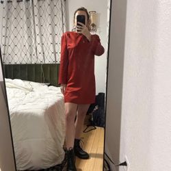 Red Zara dress