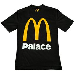 Palace Mcdonalds Shirt Medium Black Mens Skateboard Tee NEW Without Tags Rare