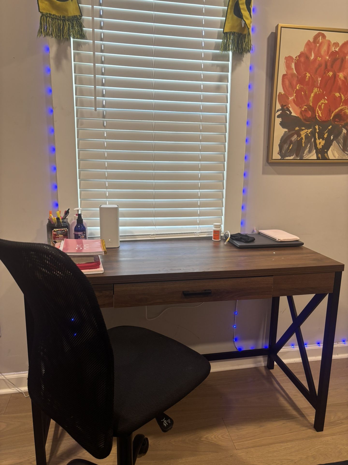 Desk with office chair