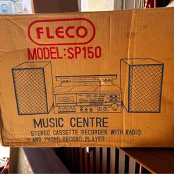 Vintage Fleco SP150 Stereo Music Centre – New in Box