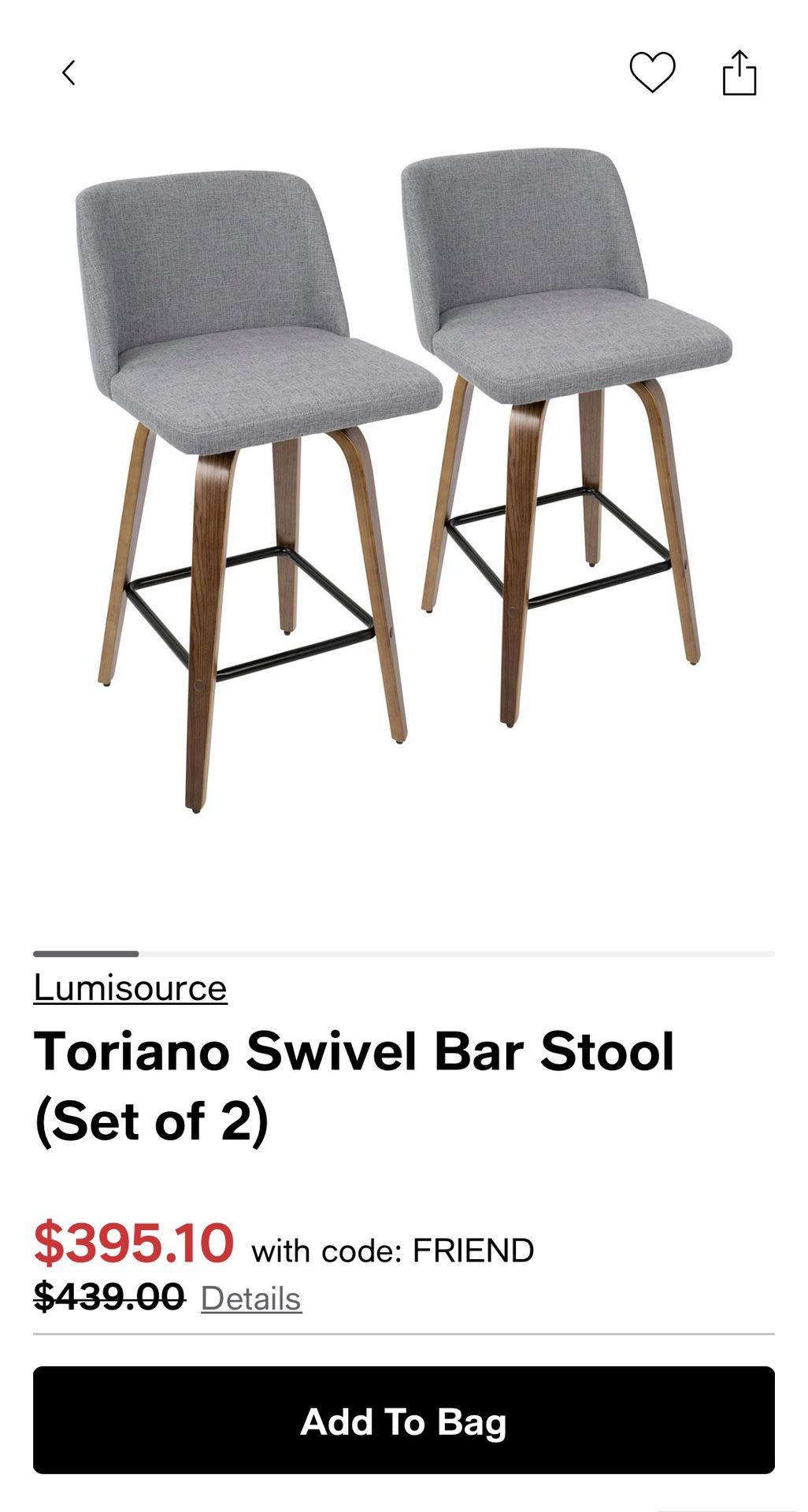 Beautiful Set Of 2 Counter stools