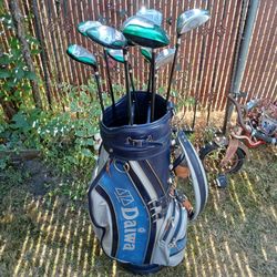 Warrior Custom Golf Club Set with vintage Daiwa Bag