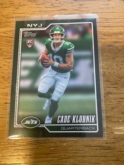 Cade Klubnik Topps Rookie Card NY Jets green color match