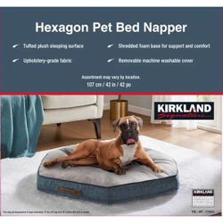 Kirkland Signature Hexagon Napper Pet Bed 42" (106.7cm) in 6 Options Pet Supplies / Dog Beds