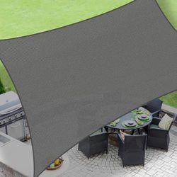New In Box 16.5 X16.5 Feet square  Sun Sail Shade Screen Terracotta Color With 4 Ropes Included 